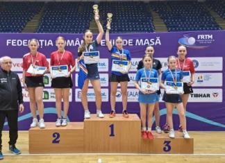(FOTO) Aur și bronz pentru Teodora Sardeni, de la CSM Moinești, la Naționalele U13 de tenis de masă