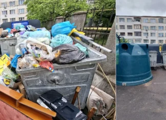 (FOTO) Oneștiul luptă cu criza gunoiului: 19 remorci de deșeuri ridicate într-o singură zi. Gunoiul, încărcat manual de angajații DPP