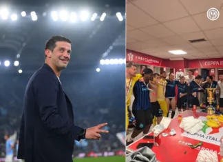 (VIDEO) Cristi Chivu a cucerit Italia cu Inter şi intră direct în istorie: titlu și Cupă în același sezon! Hora nebună din vestiar pe „Made in Romania”, IMAGINI VIRALE