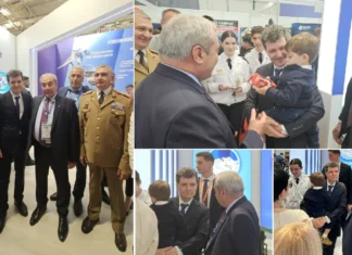 (FOTO) Președintele României, Nicușor Dan, la standul Aerostar Bacău, din cadrul Black Sea Defense & Aerospace