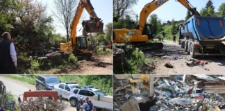 (FOTO) Munți de gunoaie într-o gospodărie din Dofteana! Imagini greu de descris, zeci de TIR-uri de deșeuri ridicate din curtea groazei! Intervenție cu executor, forțe de ordine și buldoexcavatoare