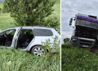 (FOTO) Accident grav pe DN2-E85, în Neamț: doi copii de 4 și 6 ani au ajuns la spital după impactul dintre o autoutilitară și un autoturism
