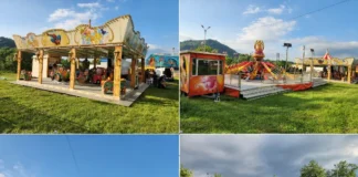 Parc de distracții uriaș la Onești: caracatiță, mașinuțe cu drifturi și carusel pentru copii
