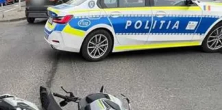 Accident în Bacău: motociclist lovit de un autoturism. Victima a fost dusă la spital