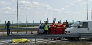 Accident mortal pe Autostrada Moldovei A7. Un bărbat și-a pierdut viața după un impact violent cu parapetul