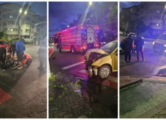 NEWS ALERT: (FOTO) Accident cu victimă în Bacău, coliziune între două autoturisme pe strada Mioriței