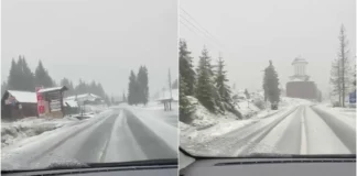 (VIDEO): Imagini incredibile: unde a nins și s-a așternut zăpada ca în decembrie, în mai. Imagini virale