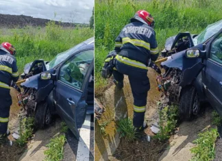 NEWS ALERT: (FOTO) Accident cu victimă între un autoturism și un TIR, în Berești-Bistrița. Un bărbat, transportat de urgență la spital
