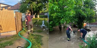 UPDATE: (FOTO/VIDEO) Crește numărul gospodăriilor afectate de inundații în Dărmănești. Pompierii au ajuns la 16 intervenții