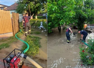 UPDATE: (FOTO/VIDEO) Crește numărul gospodăriilor afectate de inundații în Dărmănești. Pompierii au ajuns la 16 intervenții