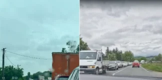 (VIDEO) Cozi uriașe şi nervi întinşi la maxim la intrarea în Onești dinspre Bacău. Coloana de mașini se întinde dincolo de Belci. Reacţia Primăriei