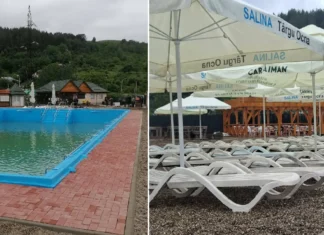 (FOTO) Perla ascunsă a Moldovei este gata de vară. Ștrandul cu apă sărată de la Salina Târgu Ocna s-a schimbat complet