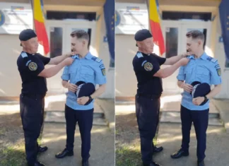 (FOTO) Povestea a doi jandarmi din Bacău: tată și fiu, uniți de aceeași uniformă și aceeași misiune