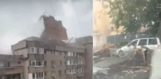 ULTIMA ORĂ: (VIDEO) Codul roșu de furtună a lovit fără milă! Acoperiș desprins de pe un bloc de vijelia puternică și panică pe străzi. Un om a fost rănit, imagini incredibile