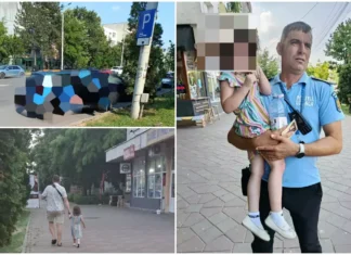 (FOTO) Scene șocante în plin cod roșu de caniculă: fetiță de 4 ani, lăsată într-o mașină transformată într-un cuptor. Reacția incredibilă a tatălui, după ce micuța a fost salvată de polițiști