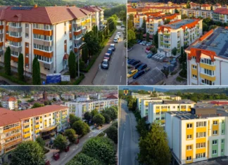 (FOTO) Blocurile din Comănești, transformate printr-o investiție prin PNRR. Lucrările de reabilitare termică sunt pe ultima sută de metri