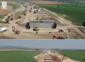 (VIDEO) Mobilizare uriașă pe Autostrada A7 Bacău–Pașcani: 4.000 de muncitori și peste 600 de utilaje pe șantier