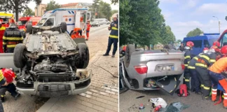 NEWS ALERT: (FOTO) Accident cu victime în Bacău: două persoane au ajuns la spital după impactul dintre două mașini