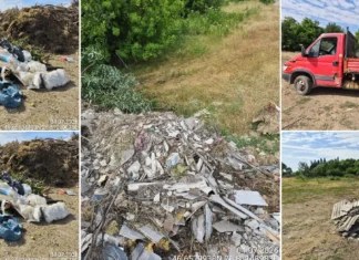(FOTO) Depozit ilegal de deșeuri descoperit în judeţul Bacău. Un bărbat, prins în flagrant când voia să abandoneze moloz
