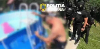 (VIDEO) Operațiune fulger într-o comună din Bacău! Bărbat urmărit internațional, săltat de mascați direct din piscină. Era căutat pentru 34 de infracțiuni în Franța