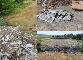 (FOTO) Amendă record de peste 20.000 de euro pentru o primărie din județul Bacău. Garda de Mediu a descoperit o groapă ilegală de deșeuri