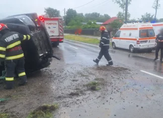 NEWS ALERT: Accident grav pe DN2-E85, în Vrancea. Un microbuz cu 11 persoane s-a răsturnat, a fost activat Planul Roșu