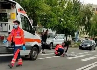 175 de ani într-un singur accident: un șofer de 94 de ani a băgat în spital un pieton de 81 de ani