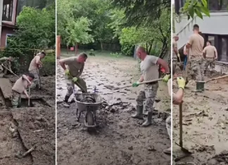 (VIDEO) Imagini impresionante din Bușteni. Militarii intervin după viiturile devastatoare. „Unde sunt acum cei care spun că polițiștii și militarii doar își fac meseria?”