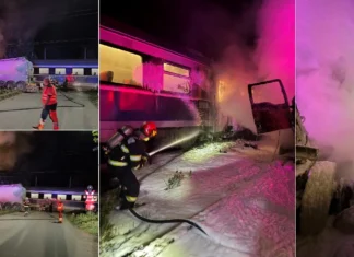 (VIDEO) Urmările accidentului feroviar din Bacău, filmate la câteva momente după impact