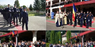 (FOTO) Ceremonie solemnă la Târgu Ocna: Viitorii agenți de poliție penitenciară au rostit jurământul de credință