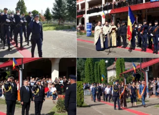 (FOTO) Ceremonie solemnă la Târgu Ocna: Viitorii agenți de poliție penitenciară au rostit jurământul de credință
