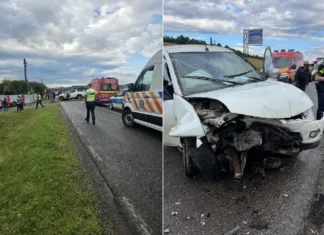 (FOTO) Accident grav provocat de un șofer din Bacău. Patru răniți și două persoane încarcerate