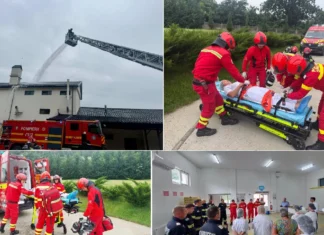 (FOTO) Alarmă la fabrica de pâine Panimon din Târgu Ocna: pompierii din Onești au desfășurat un amplu exercițiu