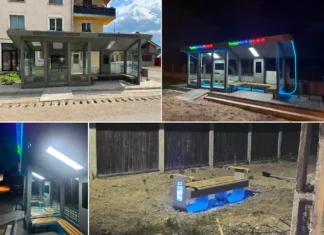 (FOTO) Mănăstirea Cașin intră în era „smart”. Comuna are patru stații inteligente de autobuz și două bănci inteligente. Primarul: „Depinde de fiecare dintre noi să avem grijă de ele”