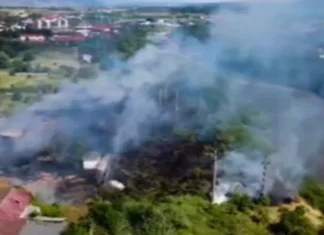 NEWS ALERT: (VIDEO) Incendiu de vegetație la Târgu Ocna. Pompierii oneșteni și SVSU local acționează pentru stingerea flăcărilor