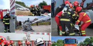 (FOTO) Scenariu de urgență la Spitalul Municipal Moinești: incendiu la un elicopter SMURD