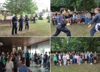 (FOTO) Zi dinamică pentru copiii de la Școala de vară organizată de Parohia „Sfântul Nicolae” din Onești: demonstrație de arte marțiale și tehnici de autoapărare cu sportivii Clubului Sportiv LUU VAN