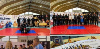 (FOTO) Sport, disciplină și spirit de echipă. Polițiștii și jandarmii băcăuani au făcut demonstrații la Cupa României de Box – Seniori U23