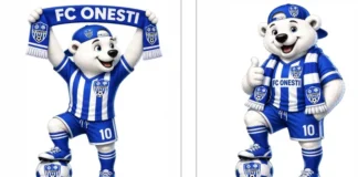 (FOTO) FC Onești își ține fanii în priză. Clubul are acum și mascotă, dar îi lipsește un nume. Cum vor suporterii să boteze ursulețul echipei