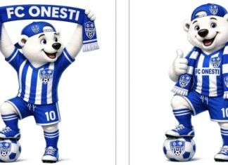 (FOTO) FC Onești își ține fanii în priză. Clubul are acum și mascotă, dar îi lipsește un nume. Cum vor suporterii să boteze ursulețul echipei