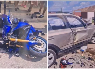 (FOTO) Accident de motocicletă în județul Bacău, la Sascut. Un tânăr de 25 de ani a fost rănit
