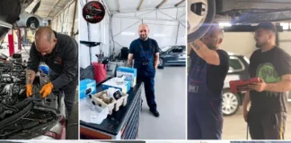 (FOTO) Service auto din Onești unde îți vezi mașina pe telefon în timp ce mecanicii lucrează la ea