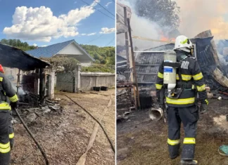 NEWS ALERT: (FOTO) Incendiu violent în Sănduleni: trei case și mai multe anexe, cuprinse de flăcări. Pompierii din Onești, intervenție la limită
