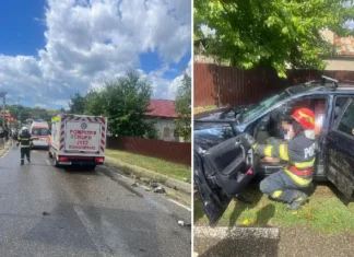 (FOTO) Un copil de 6 ani și doi adulți au ajuns la spital în urma unui accident în județul Bacău. Ce spun polițiștii, cum s-a produs evenimentul rutier