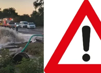 ULTIMA ORĂ: DN12A Onești – Comănești, blocat la Dărmănești. Trafic deviat din cauza avariei la conducta de apă CRAB