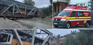 ULTIMA ORĂ: Ambulanță SMURD relocată la Brusturoasa după ce podul de la Ciobănuș a cedat. DN12A rămâne blocat