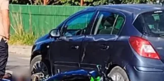 ULTIMA ORĂ: (FOTO) Accident pe DN12A Onești – Comănești. Motociclist rănit, a fost nevoie de intervenția ambulanței