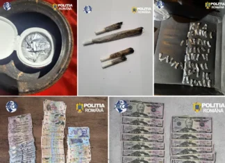 (FOTO) Șase persoane, arestate preventiv după percheziții în Bacău. Peste 230 de doze de substanțe psihoactive, bani și un autoturism de lux, ridicate de anchetatori