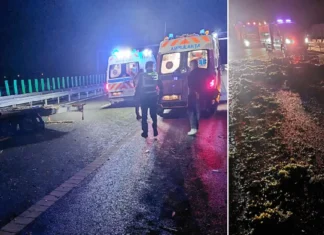(FOTO) Accident grav pe Autostrada A7, în județul Vrancea: trei persoane au ajuns la spitalele din Adjud și Focșani
