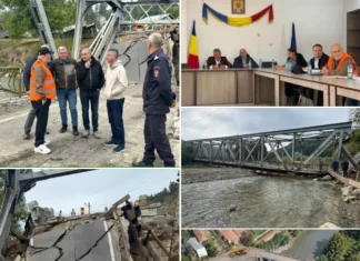 1,5 milioane de lei pentru ruta provizorie de la Ciobănuș. Ce se întâmplă după prăbușirea podului de pe DN12A